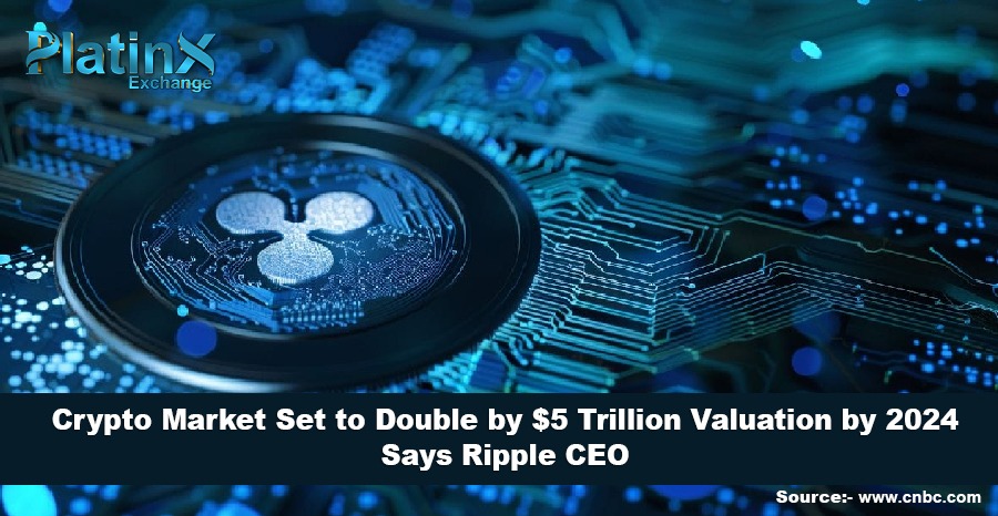 Crypto Market Set to Double by $5 Trillion Valuation by 2024 Says Ripple CEO
